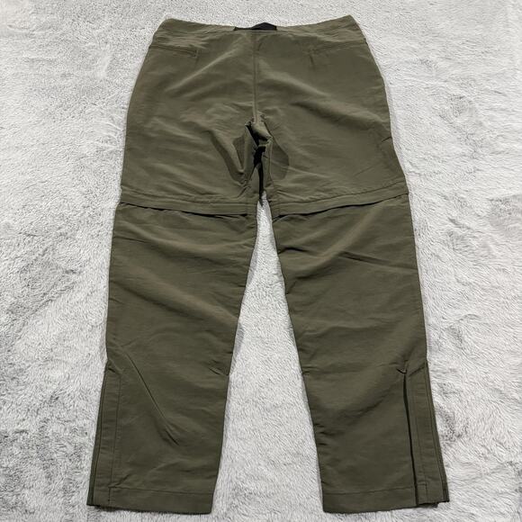 North Face Convertible Pants Mens 36 Green Zip Off Nylon Hiking Outdoor Belted - Picture 9 of 15